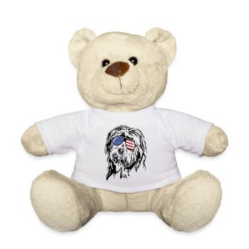 BARBE COLLIE America Flag Lunettes de soleil Wilsigns - Nounours - blanc - Devant