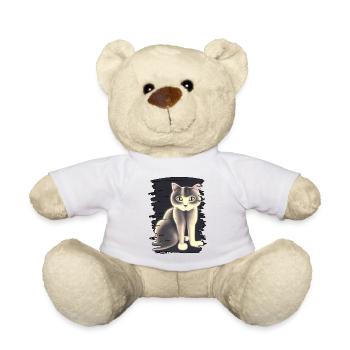 Katzebild - Teddy - Weiß - Vorne