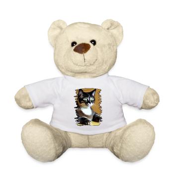 Katzen gesicht 9 - Teddy - Weiß - Vorne