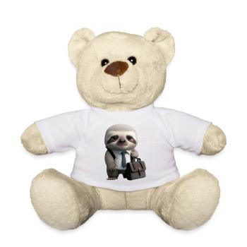 Business Sloth - Teddy Bear - white - Front