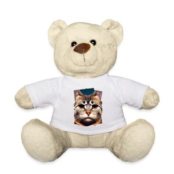 Cat face - Teddy Bear - white - Front