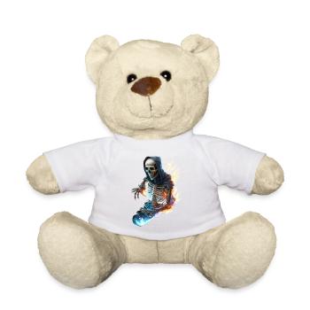 Skater Skelett - Teddy - Weiß - Vorne