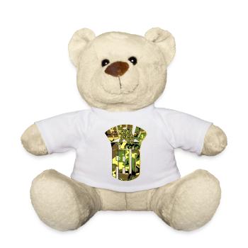 Held im Feld - Soldat Camouflage Gotcha Paintball - Teddy - Weiß - Vorne