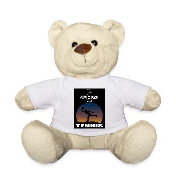 Je serai au tennis - Nounours - blanc - Devant