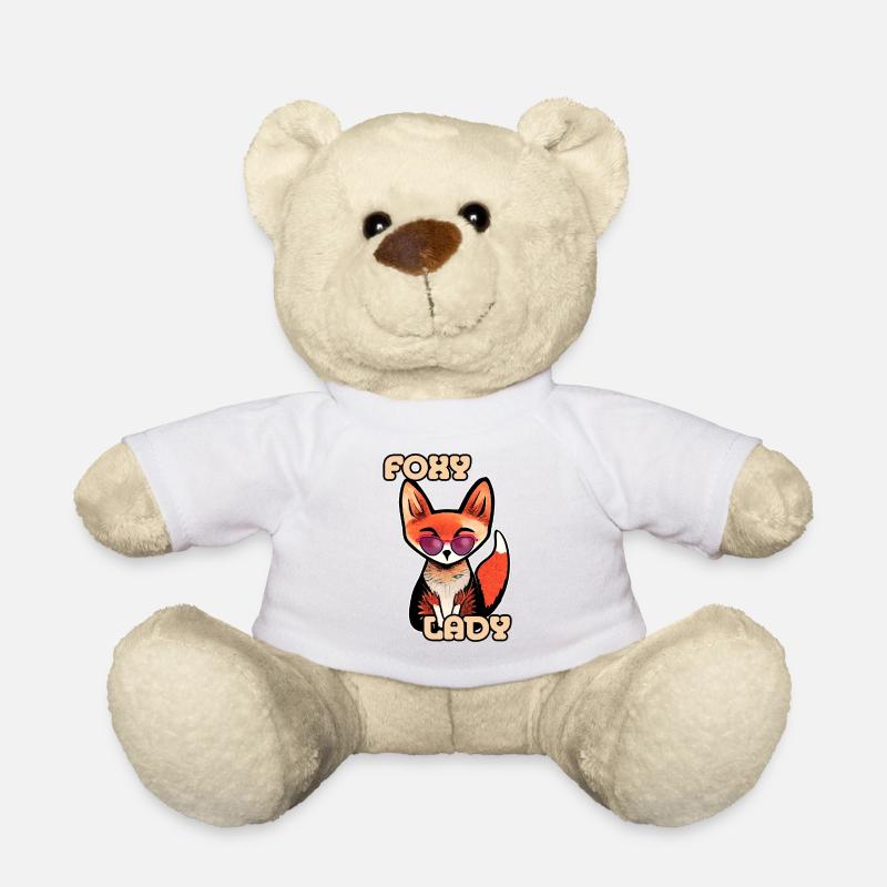 Foxy Lady - Vixen with Sunglasses - Teddy Bear - white