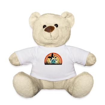 Colored butterfly circle on sunset - Teddy Bear - white - Front