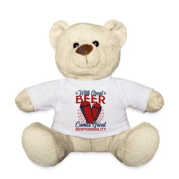With great beer comes great responsibility - Teddy - Weiß - Vorne