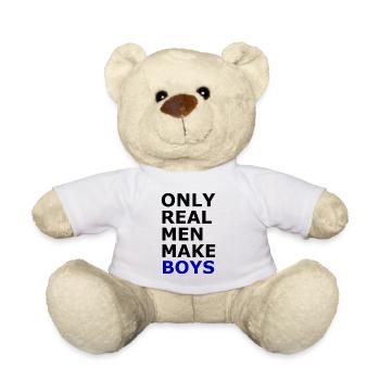 Les vrais hommes font des garçons - Nounours - blanc - Devant