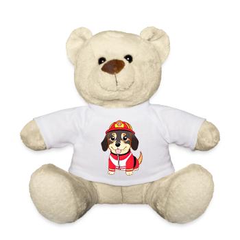 Chiot, chien comme pompier - Nounours - blanc - Devant