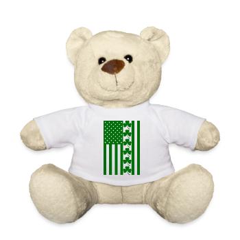 Drapeau américain de la Saint-Patrick - Nounours - blanc - Devant