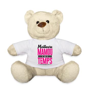 Meilleure Mamou de Tous les Temps - Rose/Noir - Nounours - blanc - Devant