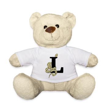 Buchstabe l Schlange - Teddy - Weiß - Vorne