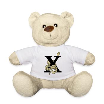 Buchstabe x Schlange - Teddy - Weiß - Vorne
