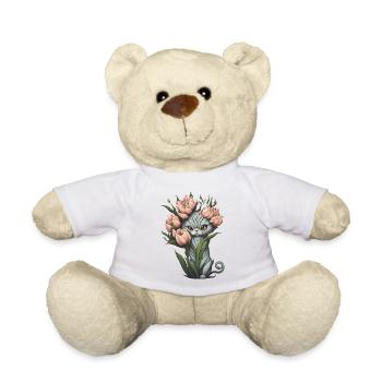 Alien Cat Flower - Teddy Bear - white - Front