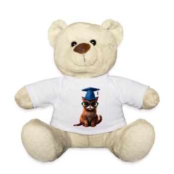 Bachelor School Leaving Certificate Cat Studies Graduate - Teddy Bear - white - Front