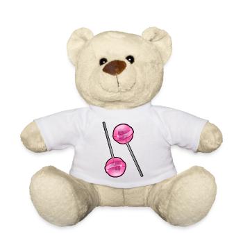 Totenkopf Lutscher - Teddy - Weiß - Vorne
