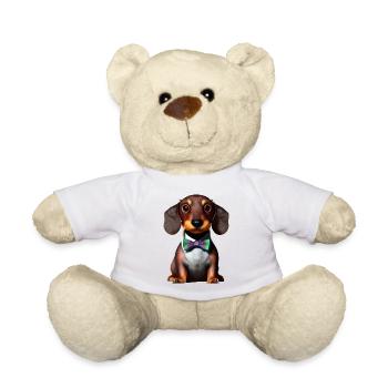 Dachshund Hunde mit Anzug Dackelwelpe Hund - Teddy - Weiß - Vorne