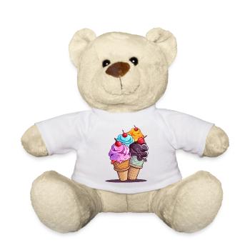 Les cornets de glace - Nounours - blanc - Devant