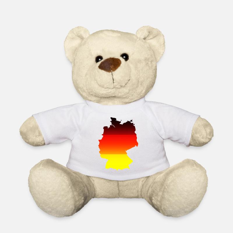 Abstrakte Farbgradient Karte Deutschland - Teddy - Weiß