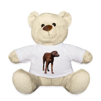 Rhodesian Ridgeback - Dog Motif - Teddy Bear - white - Front