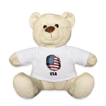 USA-Flagge - Teddy - Weiß - Vorne