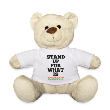 Pride Month LGBTQ - Stand Up For What is Right - Teddy Bear - white - Front