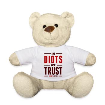 In Diots we trust - Bugiste - Nounours - blanc - Devant