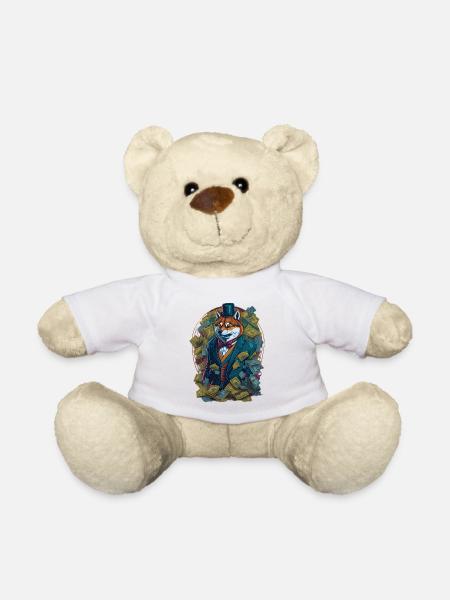 Dogecoin Shiba Inu Crypto Meme Coin - Teddy Bear - white