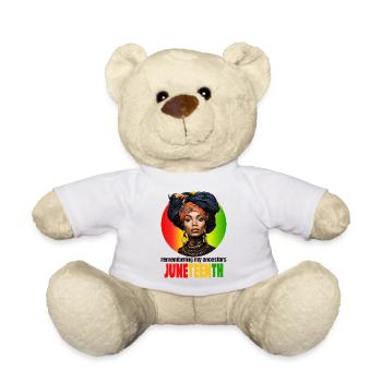 remembering my ancestors JUNETEENTH - Teddy Bear - white - Front