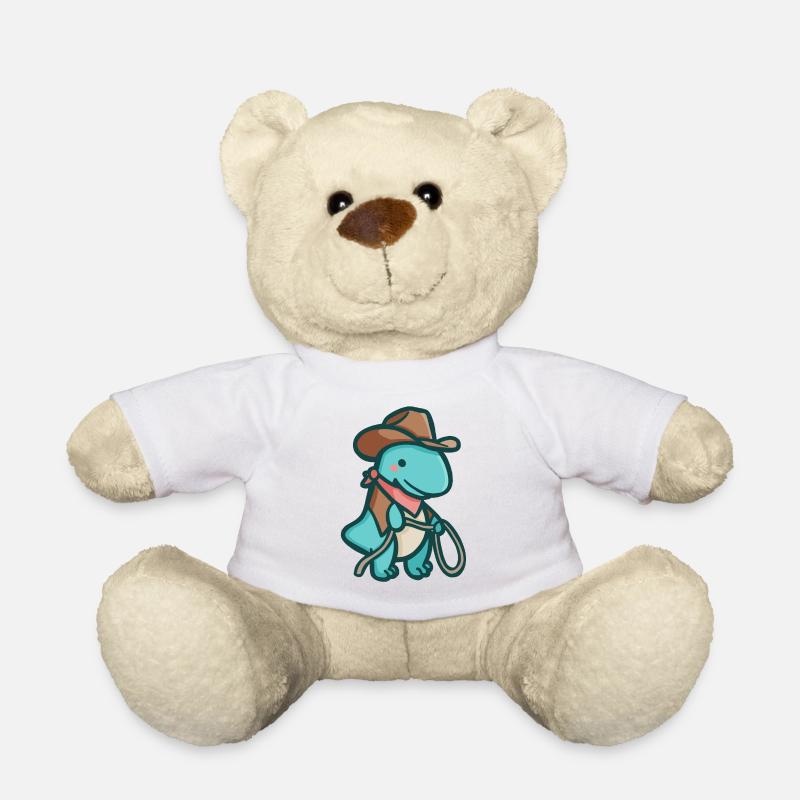 hugadino cowboy T-Rex, dino, cute dinosaur - Teddy Bear - white