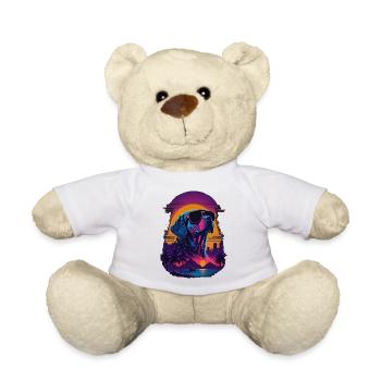Labrador wears sunglasses - Teddy Bear - white - Front