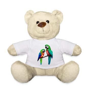 Budgie Bird Cockatiel Bird Owner - Teddy Bear - white - Front