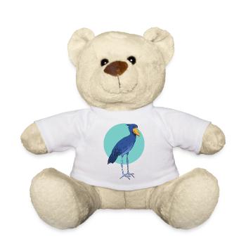 Shoebill Bird Ornithologist Forest I Gift - Teddy Bear - white - Front