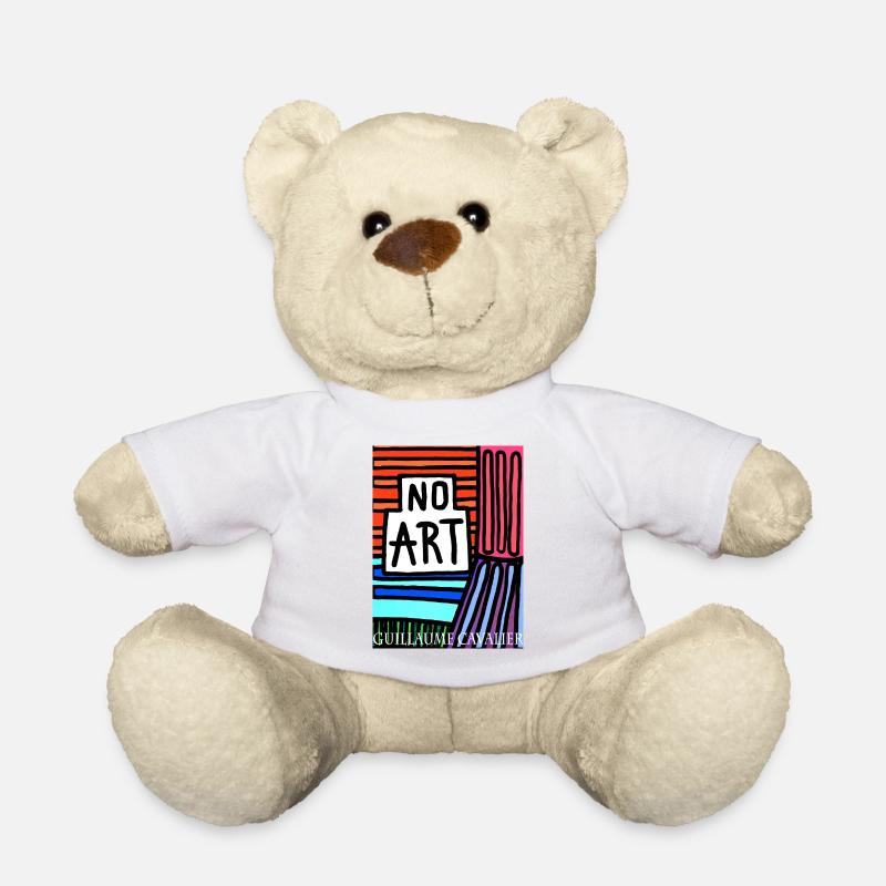 No Art Column - Teddy Bear - white