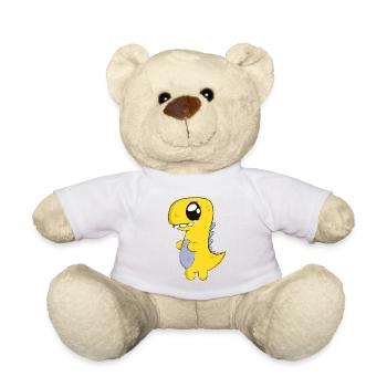 Trauriger Dino - Teddy - Weiß - Vorne