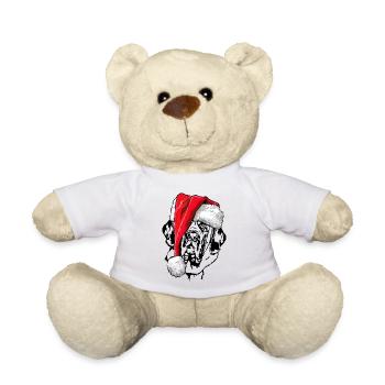 Santa English Mastiff Weihnachten Hunde Wilsigns - Teddy - Weiß - Vorne