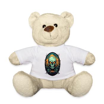 Skull - Teddy Bear - white - Front