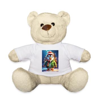 Weihnachten Pinguin Blankovorlage 1.3 - Teddy - Weiß - Vorne
