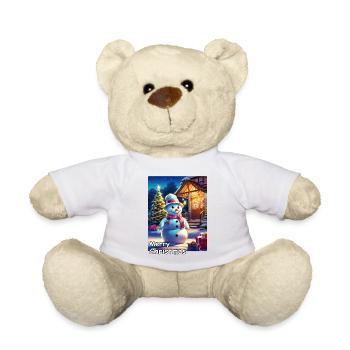 Christmas Snowman Design 1.6 - Teddy Bear - white - Front