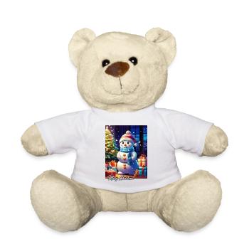 Christmas Snowman Design 1.4 - Teddy Bear - white - Front