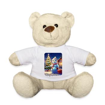 Christmas Snowman Design 1.1 - Teddy Bear - white - Front