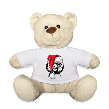 Père Noël caniche Noël Père Noël chiens Wilsigns - Nounours - blanc - Devant