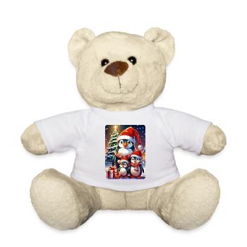 Weihnachten Pinguin Familie 1.9 - Teddy - Weiß - Vorne