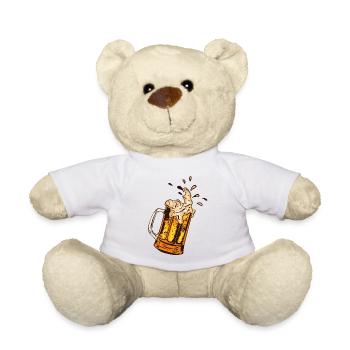 Bierschaum Binouse Becher Alkohol 1 0 B - Teddy - Weiß - Vorne