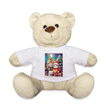 Weihnachten Katzen Familie 1.8 - Teddy - Weiß - Vorne