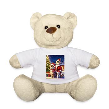 Famille de chats de Noël 1.6 - Nounours - blanc - Devant