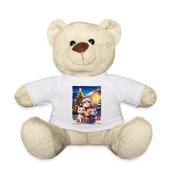 Famille de chats de Noël 1.3 - Nounours - blanc - Devant
