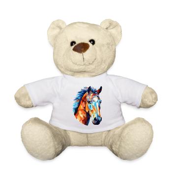 Horse Polygon Horse Head Horses - Teddy Bear - white - Front