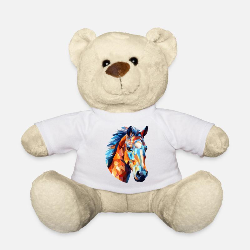 Cheval Polygone Tête De Cheval Chevaux - Nounours - blanc