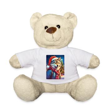 Weihnachten Wolf 1.7 - Teddy - Weiß - Vorne